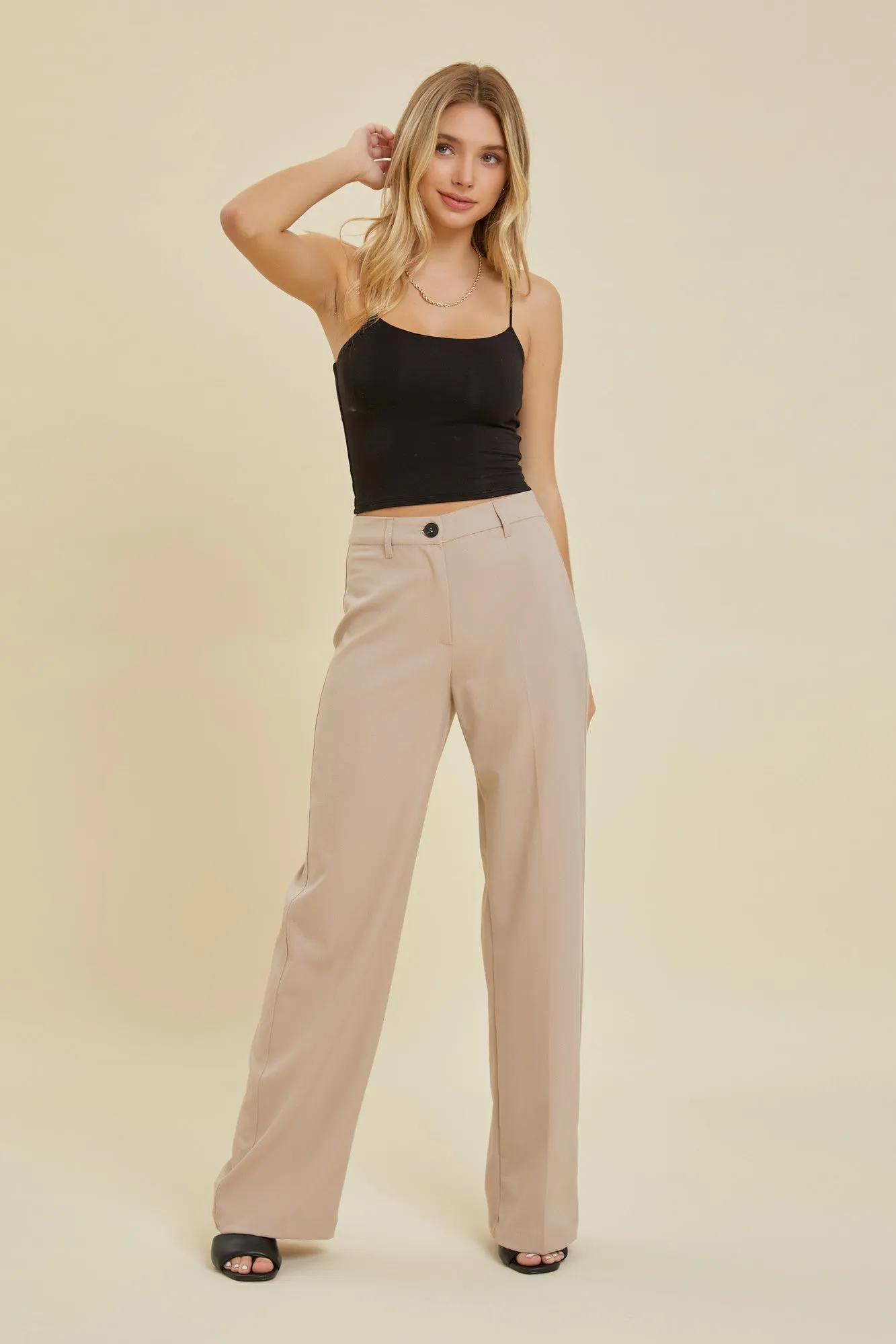 Cropped Spaghetti Strap Tank Top