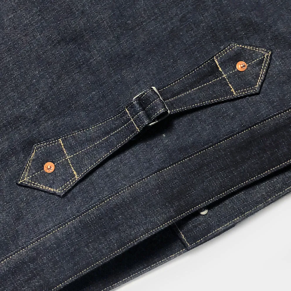 DDL 311R-JERICHO OV REGULAR FIT 6 POCKET TYPE 3 CONE MILLS ORGANIC COTTON DENIM JACKET-12.75oz-RAW INDIGO