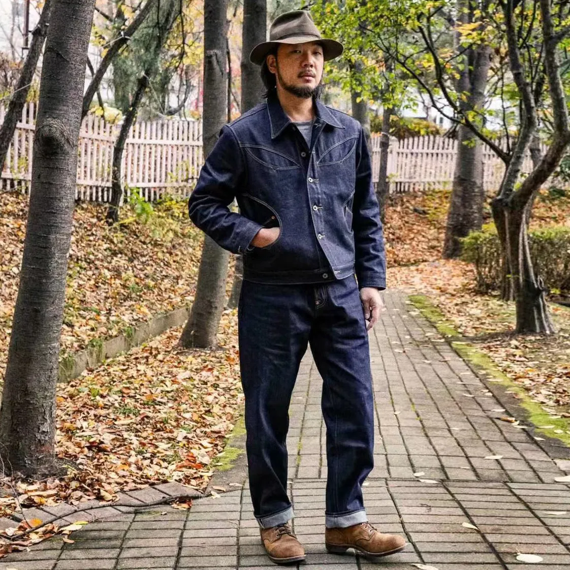 DDL 311R-JERICHO OV REGULAR FIT 6 POCKET TYPE 3 CONE MILLS ORGANIC COTTON DENIM JACKET-12.75oz-RAW INDIGO