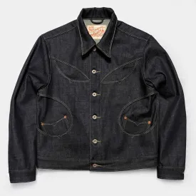DDL 311R-JERICHO OV REGULAR FIT 6 POCKET TYPE 3 CONE MILLS ORGANIC COTTON DENIM JACKET-12.75oz-RAW INDIGO
