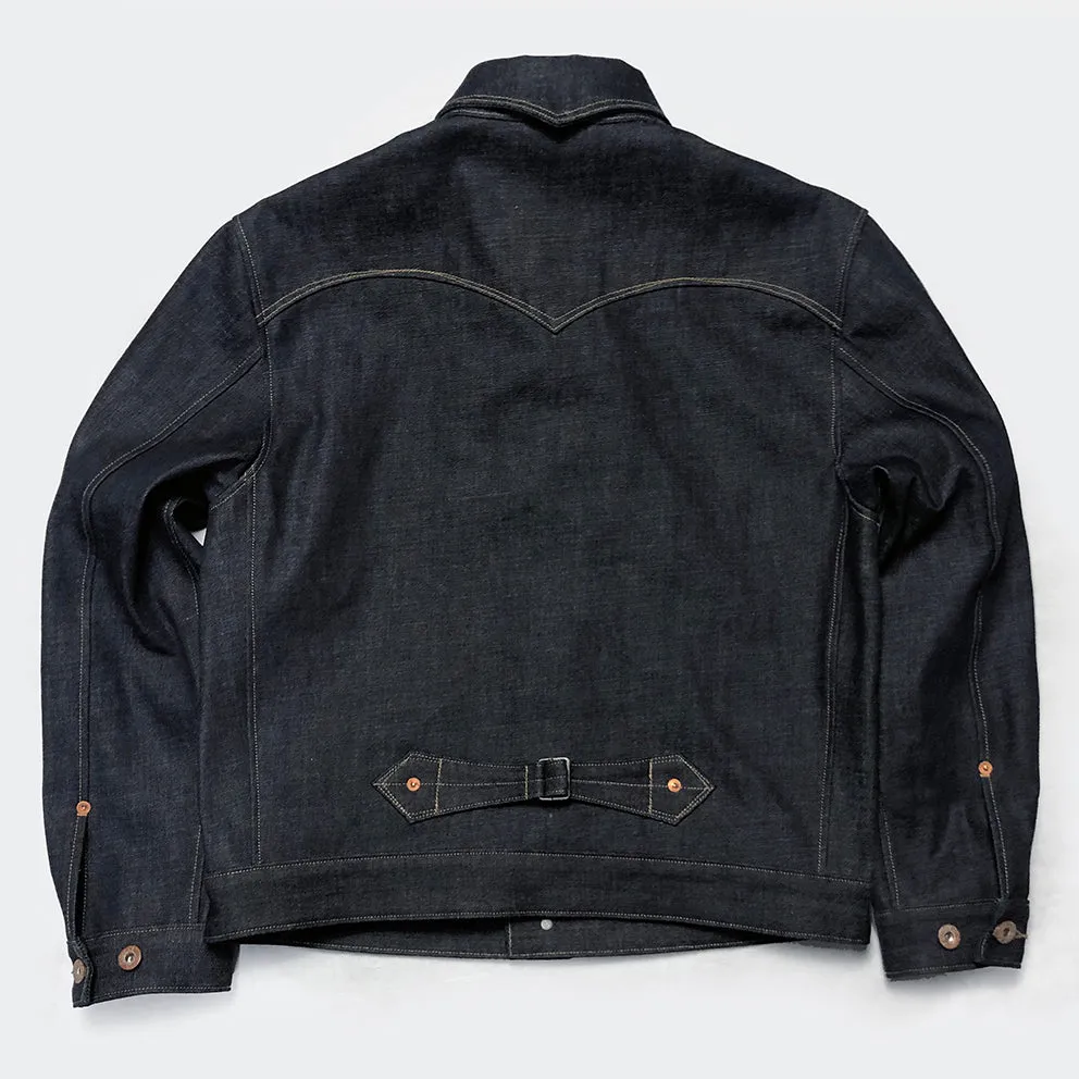 DDL 311R-JERICHO OV REGULAR FIT 6 POCKET TYPE 3 CONE MILLS ORGANIC COTTON DENIM JACKET-12.75oz-RAW INDIGO