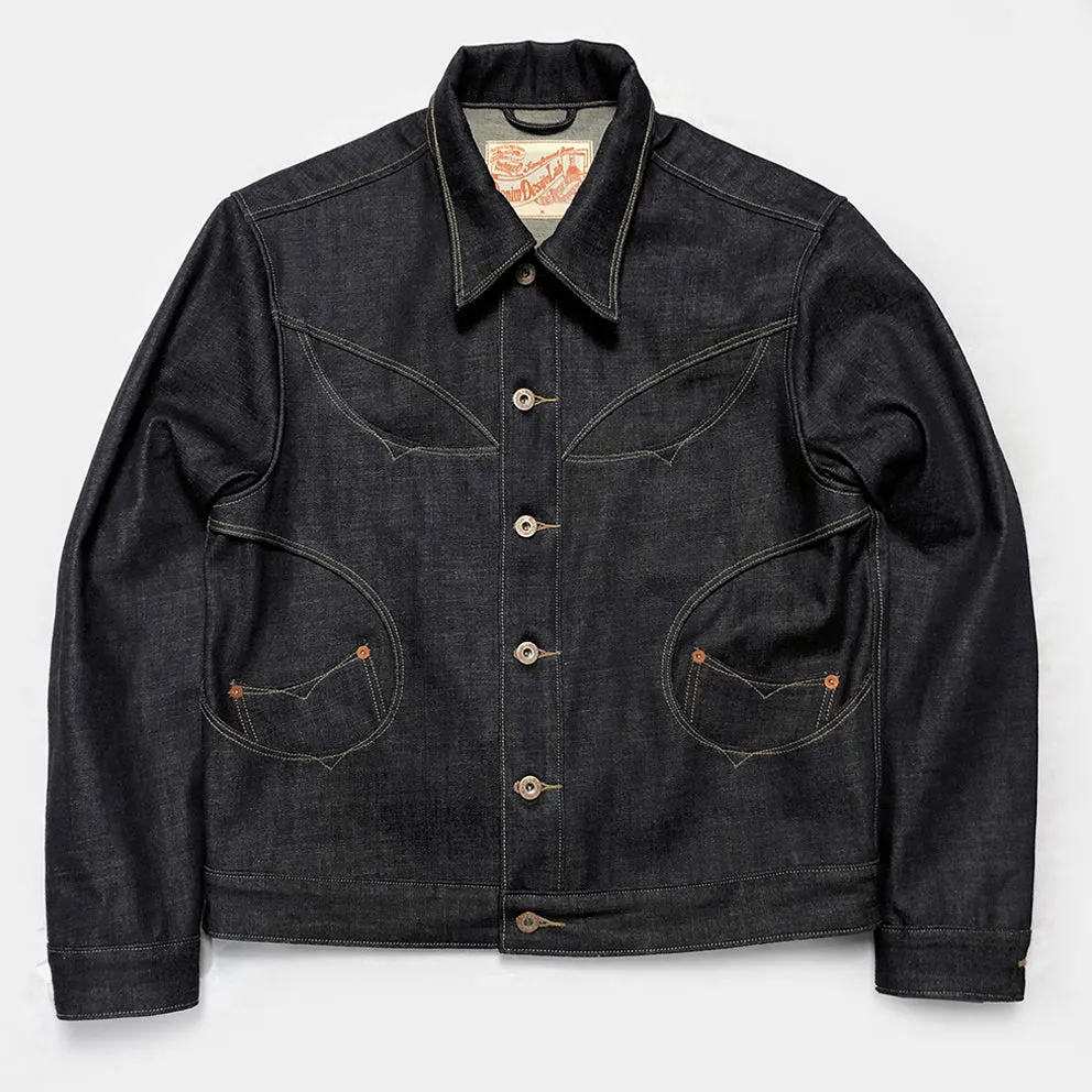 DDL 311R-JERICHO OV REGULAR FIT 6 POCKET TYPE 3 CONE MILLS ORGANIC COTTON DENIM JACKET-12.75oz-RAW INDIGO