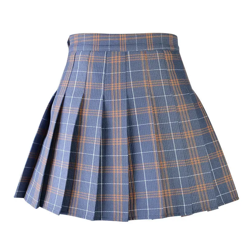 Funki Buys | Skirts | Women's Harajuku Preppy Plaid Mini Skirts