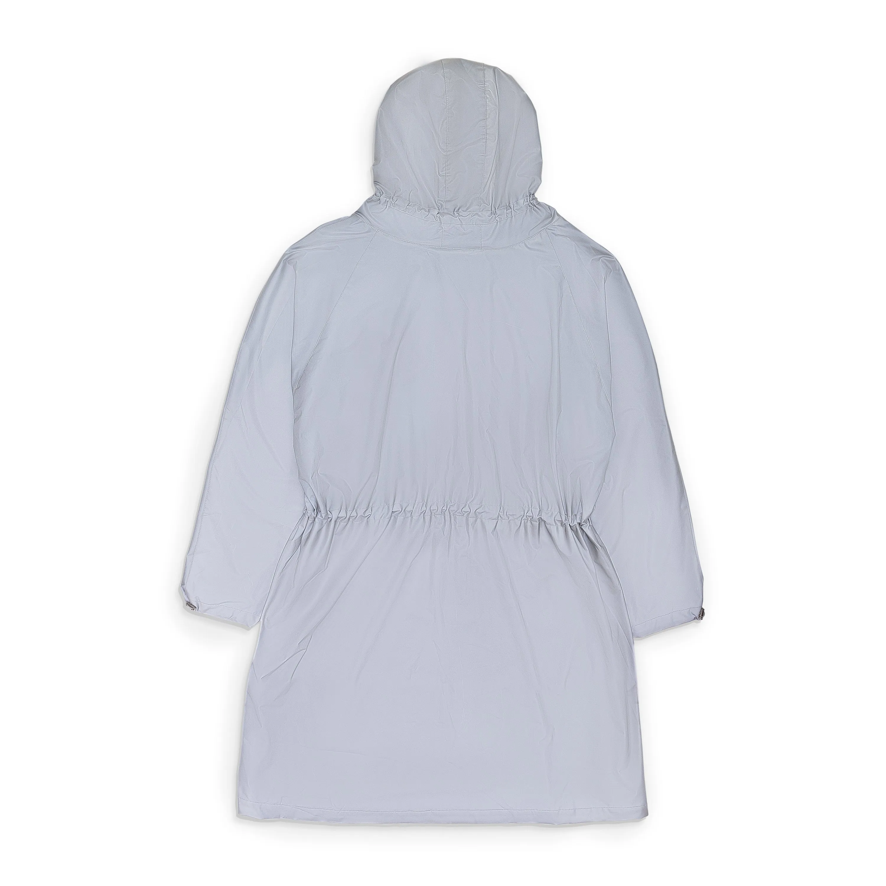 GREY ANORAK LONG RAINCOAT