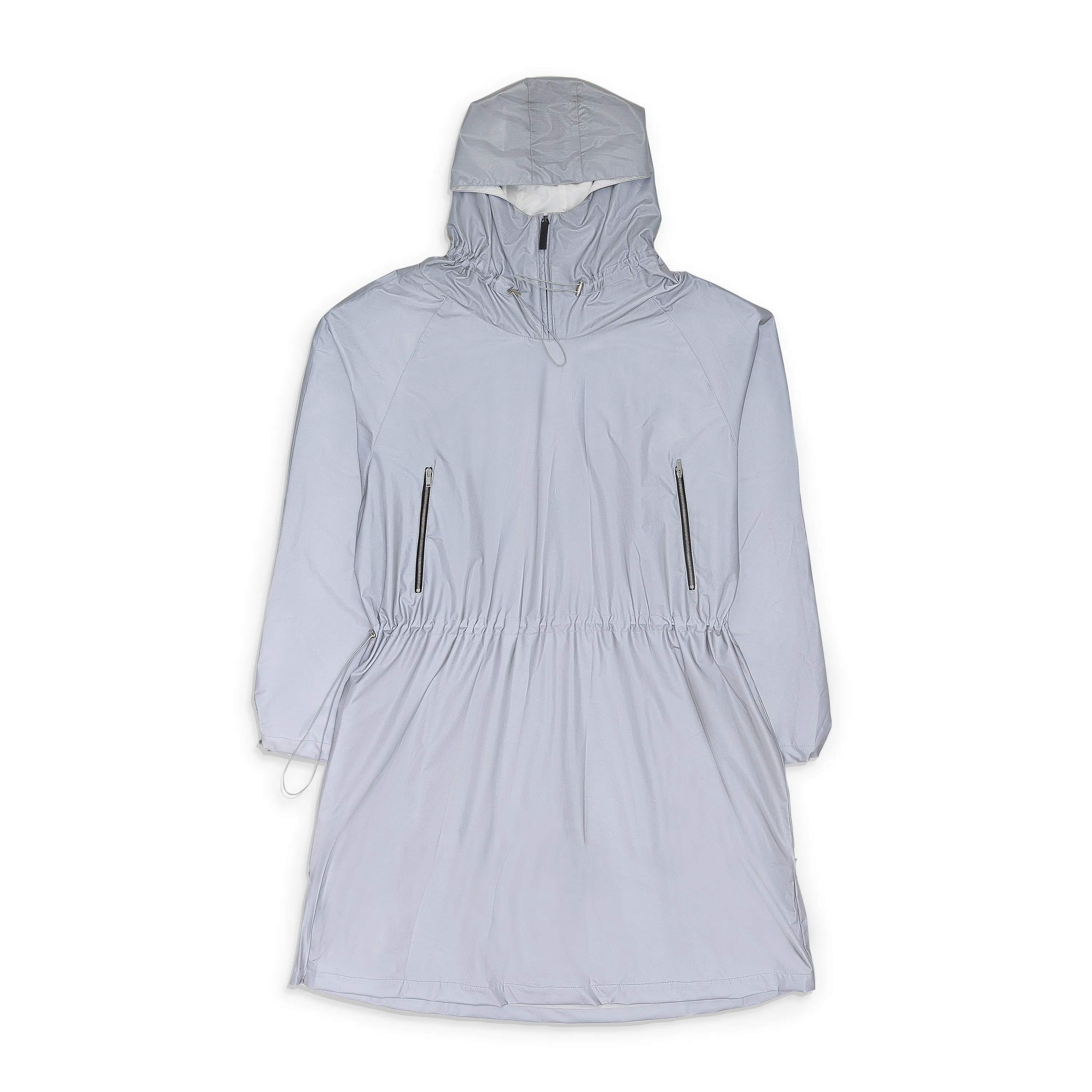 GREY ANORAK LONG RAINCOAT
