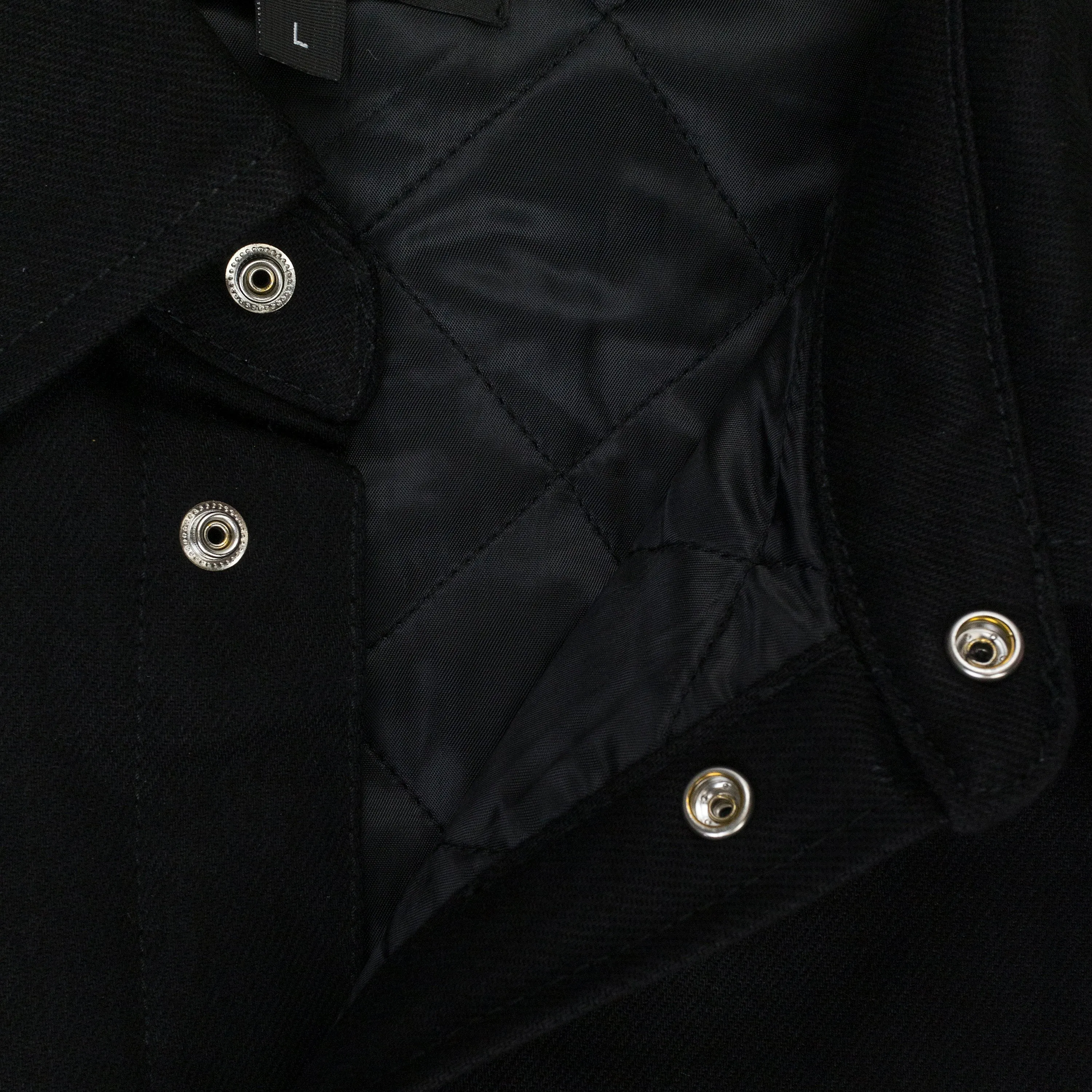 PADDED WESTERN JACKET BLACK DENIM JACKETS
