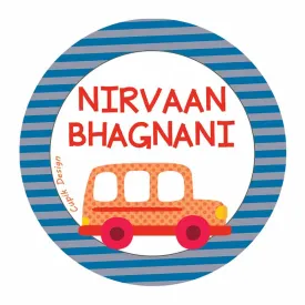 Personalised Truck Waterproof Stickers (Round)