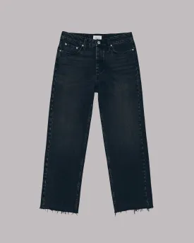 The Black Cropped Straight Jeans