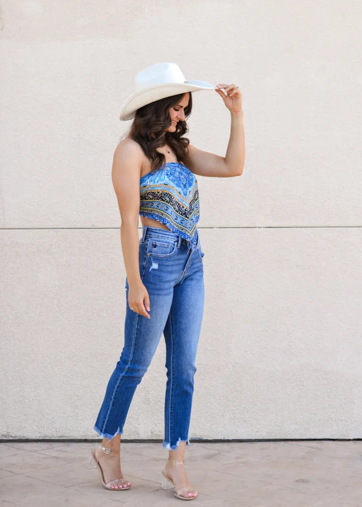 Wallen Bandana Tube Top W/Tie